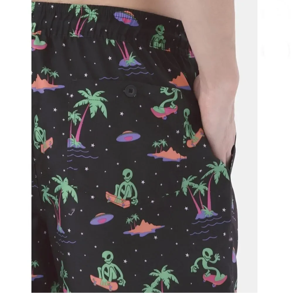 Men's Elastic Waist Swim Trunks Shorts 6